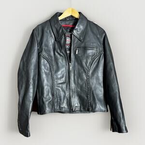 Milwaukee Leather Womens Motorcycle Jacket Black XL Removable Liner Thinsulate